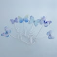 thumbnail image 6 of 2 Sets Cake Toppers Butterfly Design Innovative Cake Decoration Polyester Realistic Butterfly Baking Insert Cards for Party-Blue, 6 of 8