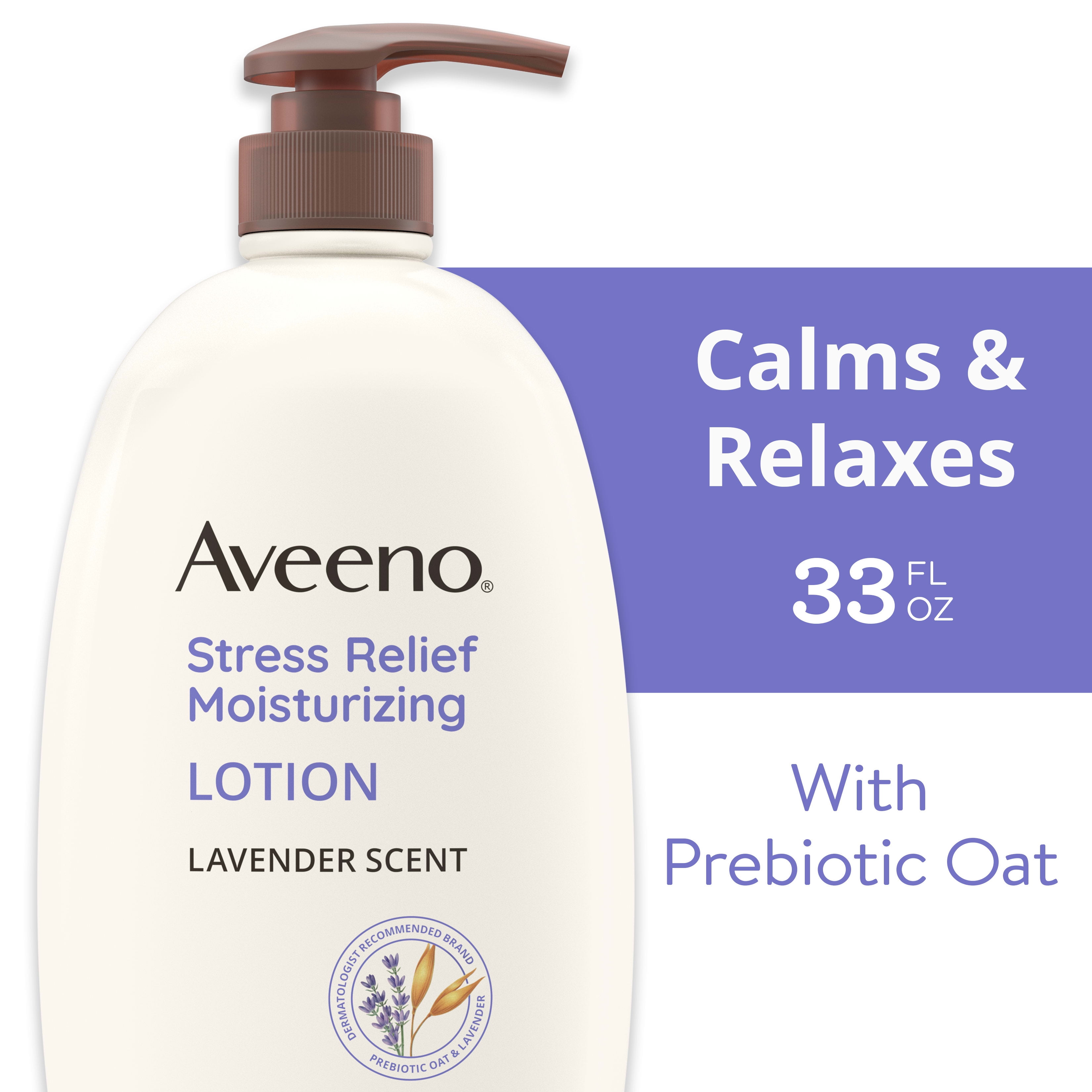 Aveeno Stress Relief Moisturizing Lotion with Lavender Scent, 33 fl. oz