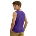 thumbnail image 4 of UACY Boys Tank Tops Casual Sleeveless Crewneck Athletic Workout Tees Basic Solid Undershirts (Dark Purple, 3-4 Years), 4 of 6