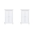 thumbnail image 3 of Vogacara Mini vitrina para casa, casilleros de coloridos de doble puerta en miniatura, accesorio para muebles de microescena, sala de estar blanca Blanco 2piezas Vogacara CBP481094, 3 of 6