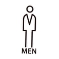 thumbnail image 2 of GUOOL Acrylic Bathroom Sign Decoration Restroom Wall Toilet Symbol Identification Sign Men, 2 of 7