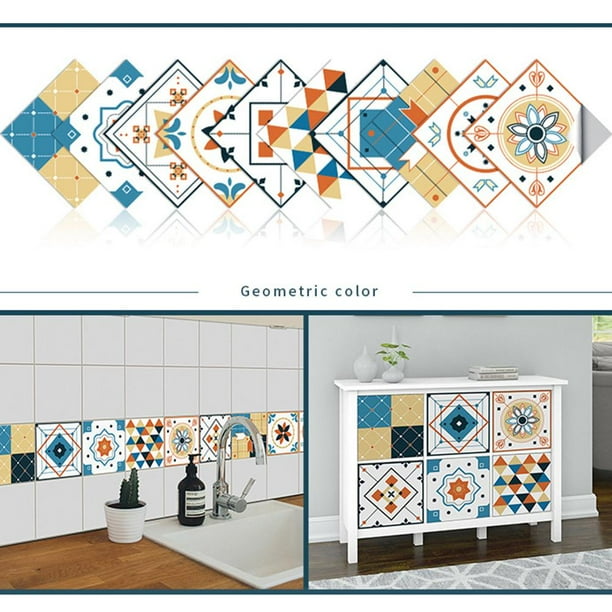 Azulejos De Cocina 3D Pegatinas De Azulejos Duros De Cristal Engrosado A Prueba De Agua Pegatinas De Gabinete Autoadhesivas A Prueba De Aceite Para Refrigerador Cocina Baño sonducket HA040376-16