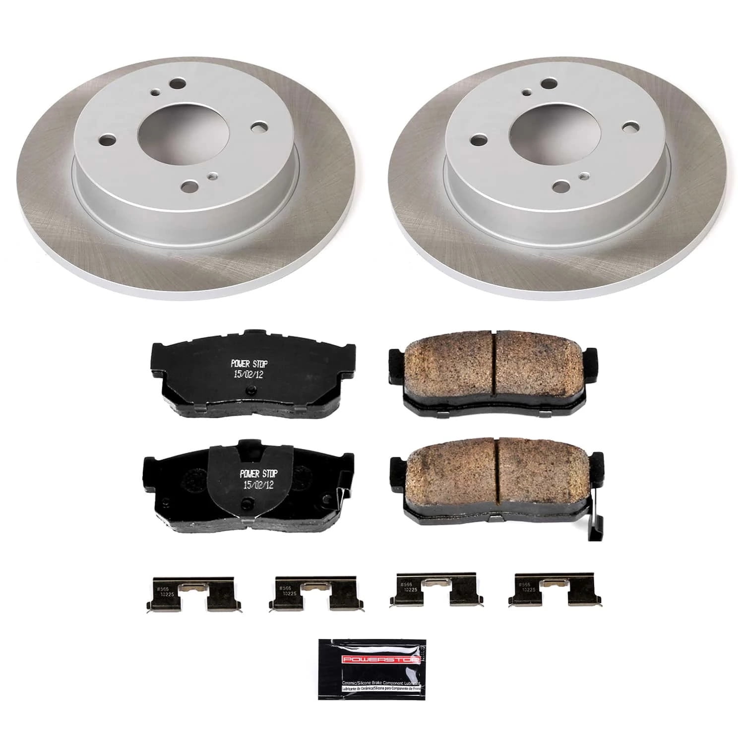 PowerStop Rear Semi-Coated Rotor and Low-Dust Ceramic Brake Pad Kit SC740