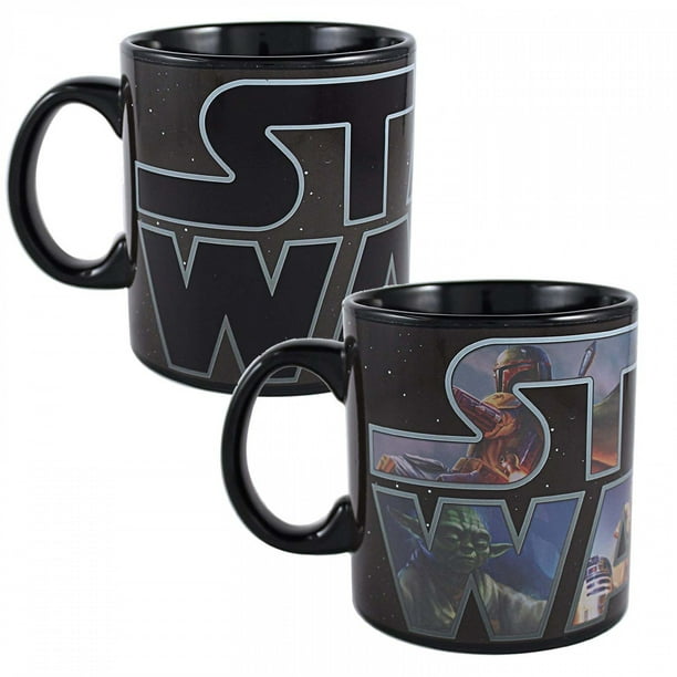 Star Wars Logo Chaleur Révéler Jumbo Tasse en Céramique 20 oz Café Jedi Sith Côté Sombre