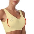 thumbnail image 5 of ZACPNCV Womens Wireless Bras V Mesh Comfortable Bralette Supportive Tshirt Bra No Underwire Seamless Push Up Everyday Bras Beige 2XL, 5 of 6