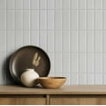 thumbnail image 3 of S4Sassy Vintage Style Waterproof Wall Wrap, Textured Finish Mosaic Tile Wallcover, Vertical Subway Tile Pattern Contact Paper For Backsplash, Self Adhesive Vinyl Wallpaper - White-25"X120", 3 of 9