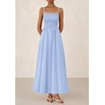 thumbnail image 4 of Vestido largo PRETTYGARDEN para mujer, estampado de verano, azul claro, 4 of 9
