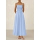thumbnail image 4 of Vestido largo PRETTYGARDEN para mujer, estampado de verano, azul claro, 4 of 9