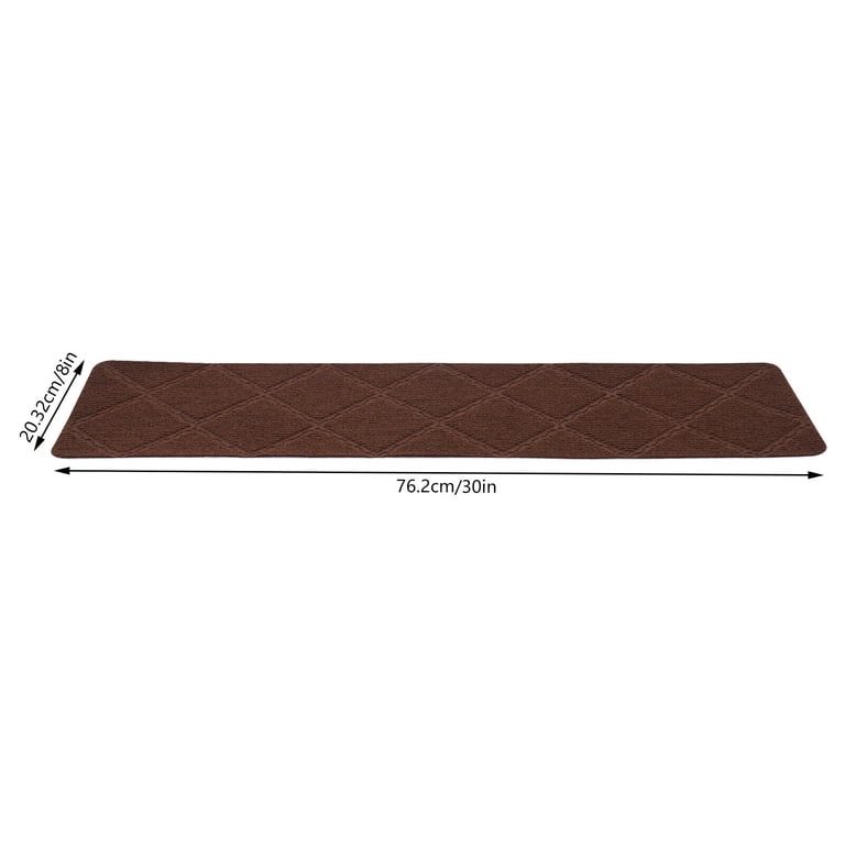 OCASAMI 15-Piece Non-Slip Carpet Stair Treads – 30x8 Inch Coffee Mats For Wooden Steps, Modern Rhombic Lattice Design