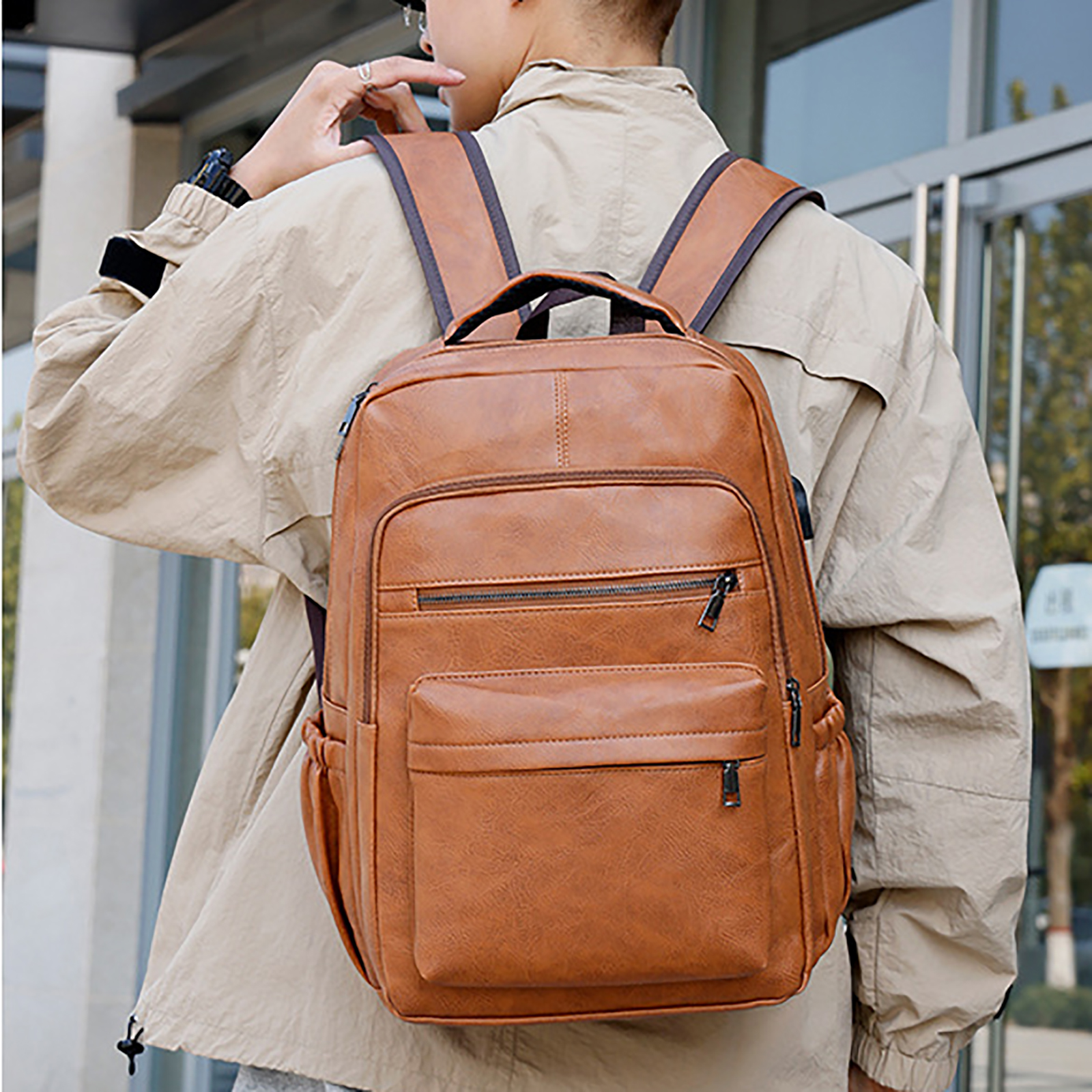 Design Travel Laptop Backpack for Men, Business Backpack with USB Charging Port for Fits 16 Inch Notebook