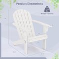 thumbnail image 3 of Costway Patio Adirondack Chair with Inclined Seat High Backrest & Wide Armrests White, 3 of 8