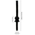 thumbnail image 2 of Eespoir Christmas Flocked Multi-Loop Bow, Plush Garland Bow, Cabinet Ribbon Decor, For Doors Handles And Mantels Holiday Display(Black), 2 of 6