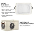 thumbnail image 2 of Yayeee Canvas Storage Basket with Handles for Shelves Fabric Bins Closet Organizer, Beige Astronaut Space, 2 of 8