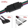 thumbnail image 6 of 2/10 Pcs RGB RGBW LED Strip Light For 3528 5050 4 pin 5 Pin Wire  Adapter Male Female Connector 2PCS 4PIN FEMALE, 6 of 8