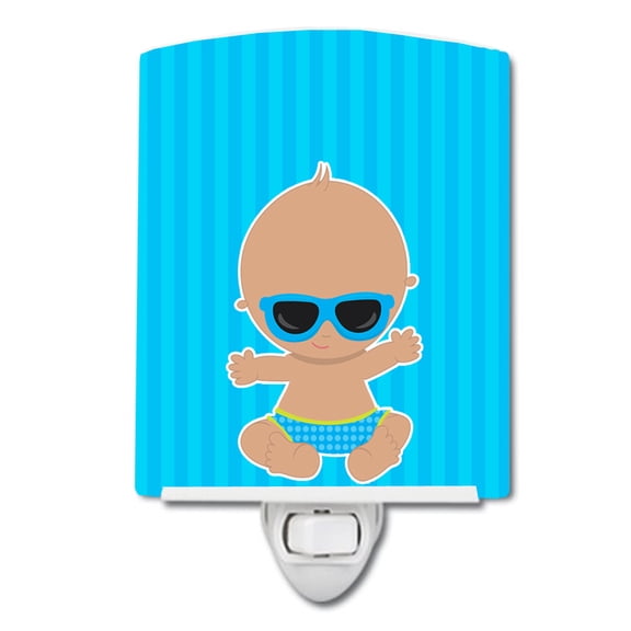 Caroline's Treasures BB8652CNL Beach Baby Boy Sunglasses Ceramic Night Light, 6x4x3", multicolor
