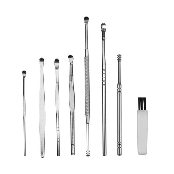 8PCS Earwax Removal Kit Ear Pick Set Earwax Remover Ear Spoon Earpick Ear Picker for Ear Massage Adult Ear Care Tools