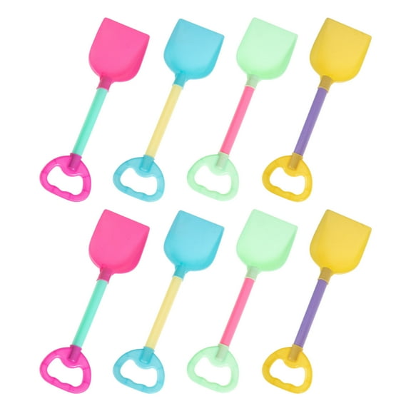 IBASETOY 8pcs Portable Sand Shovels for Sandcastle Digging Tools and Accessories