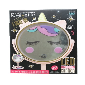 Love Ellie LED Lighted Unicorn Mirror, Pink