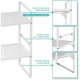 thumbnail image 6 of Expandable Cabinet Shelf Organizer - 16.54"-27.17" Adjustable Length, 8.07" Height, 9.84" Depth, 3PCS, 6 of 6
