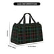 thumbnail image 3 of Balery Buffalo Plaid Dark Green Bolsa de Gimnasio para Mujeres, Bolsa de Viaje con Bolsillo Húmedo, Bolsa de Fin de Semana para Mujeres, Bolsa de Viaje Resistente al Agua, 3 of 7