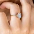 thumbnail image 4 of Jewelerix Elegant Oval Shape Engagement Ring 10K Yellow Gold Vermeil Sparkling Wedding Ring Moissanite Valentine's Gift for Her, 4 of 5