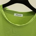 thumbnail image 6 of Soft Cotton T-Shirts for Women Spring Fall Base Tee Shirt Crew Neck Top Solid Color Casual Lightweight Tshirts (L, Green 01), 6 of 7