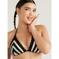 thumbnail image 3 of No Boundaries Women's Out There Crochet Triangle Bikini Top, Sizes XXS - XXL, 3 of 6