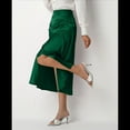 thumbnail image 4 of Falda de Satén de Seda con Cintura Alta y Cremallera para Mujer. Verde XL, 4 of 7