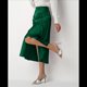 thumbnail image 4 of Falda de Satén de Seda con Cintura Alta y Cremallera para Mujer. Verde M, 4 of 7