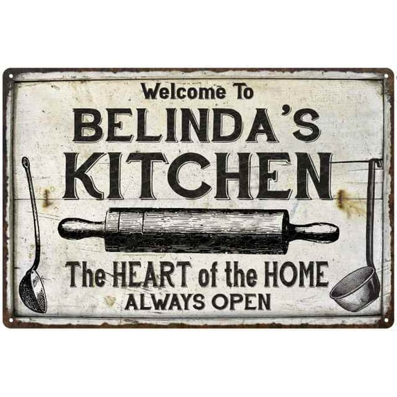 BELINDA'S Kitchen Farmhouse Sign 16 x 24 Matte Finish Metal 116240033308