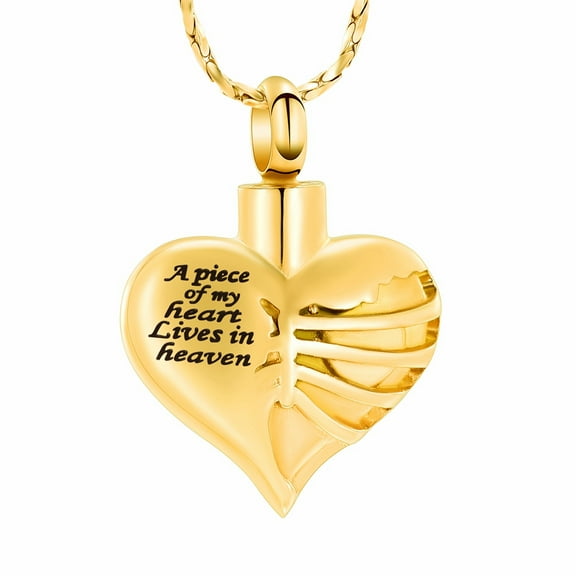 Heart Urn Necklace for Ashes Women Men Cremation Jewelry for Ashes Cremation Necklace In Memory of Grandpa Grandma Dad Mom Uncle Aunt Brother Sister Daughter Son