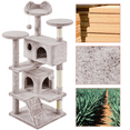 thumbnail image 6 of Alden Design 54.5" H Double Condo Cat Tree with Scratching Post Tower, Brown/White, 6 of 9