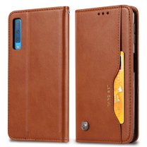 Allytech Galaxy A50 Wallet Case, PU Leather Slim Lightweight Shockproof Anti-Scratch Folio Kickstand Cards Note Pocket Folio Flip TPU Back Cover Wallet Cases for Samsung Galaxy A50 2019, Brown