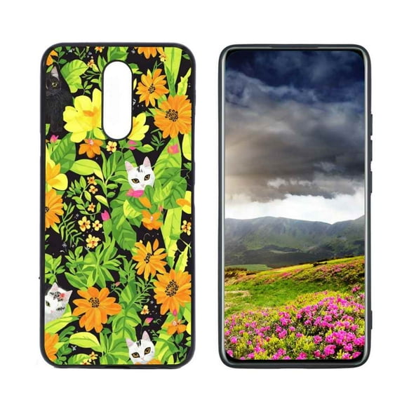 Cats-in-the-Garden-s-And-Cute-Boho-Rubber-Liner-Hard-Shell-47 Phone Case, Degined for Harmony 3 Case Men Women, Flexible Silicone Shockproof Case for Harmony 3