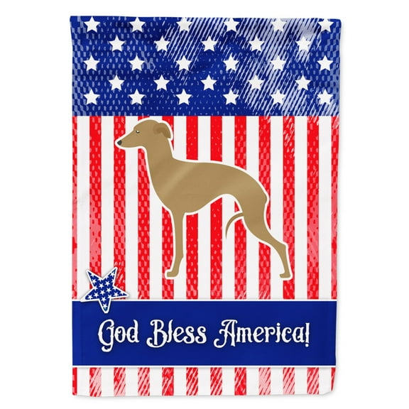 Carolines Treasures BB3314GF USA Patriotic Italian Greyhound Flag Garden Size  Small multicolor