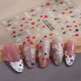 thumbnail image 4 of Adhesivos para decoración de uñas MIXFOSAHN 5D con estampado floral de verano, 4 unidades, 4 of 9