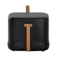 thumbnail image 4 of Sunpan Axio 19.25" Modern Faux Leather Ottoman in Napa Black/Napa Cognac, 4 of 5
