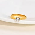 thumbnail image 7 of AAA White CZ Heart Cut 18K Gold Plating Stainless Steel Womens Ring Size 5 6 7 8, 7 of 7