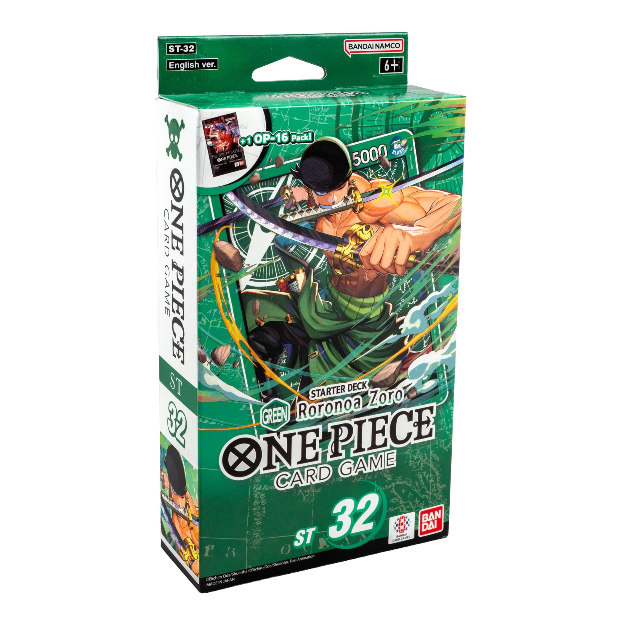 ONE PIECEカードゲーム ST-32 12個セット Bandai One Piece Trading Card Games Grenn Roronoa Zoro ST-32