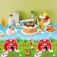 thumbnail image 6 of Farm Animal Party Tablecloth 3-Pack Disposable Plastic Table Cover 108 X 54 Inch Barnyard Theme Birthday Decorations Rectangular, 6 of 7