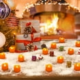 thumbnail image 2 of Topstone Tea lights Candles,Flameless Candles with Remote,Timing Electric Candles for Halloween Decoration ,12 Count ,Orange Base ,Warm White Light, 2 of 8