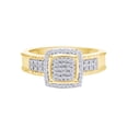 thumbnail image 4 of AFFY White Natural Diamond Engagement & Wedding Trio Bridal Ring Set In 10k Yellow Gold (0.33 Cttw), Ring Size 12.5, 4 of 8