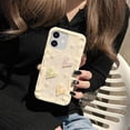 thumbnail image 4 of Compatible with iPhone 11 Love Case, Cute 3D Love Heart, Sparkling Pearls, Unique Wavy Frame, Shockproof Protective Phone Case for Women and Girls (White), 4 of 12