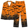 thumbnail image 6 of Brqkzdu 2 Piece Womens Halloween Pajamas Sets Long Sleeve Collar Button Down Pj and Pajama Pants Loose Comfy Nightwear Sets, 6 of 8