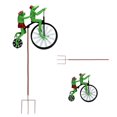 thumbnail image 2 of CNKOO Funny Animal Bike Wind Spinner Animal Riding Metal Windmill Unique Design Decoration Windmill  For Garden  Lawn  and Courtyard, 2 of 9