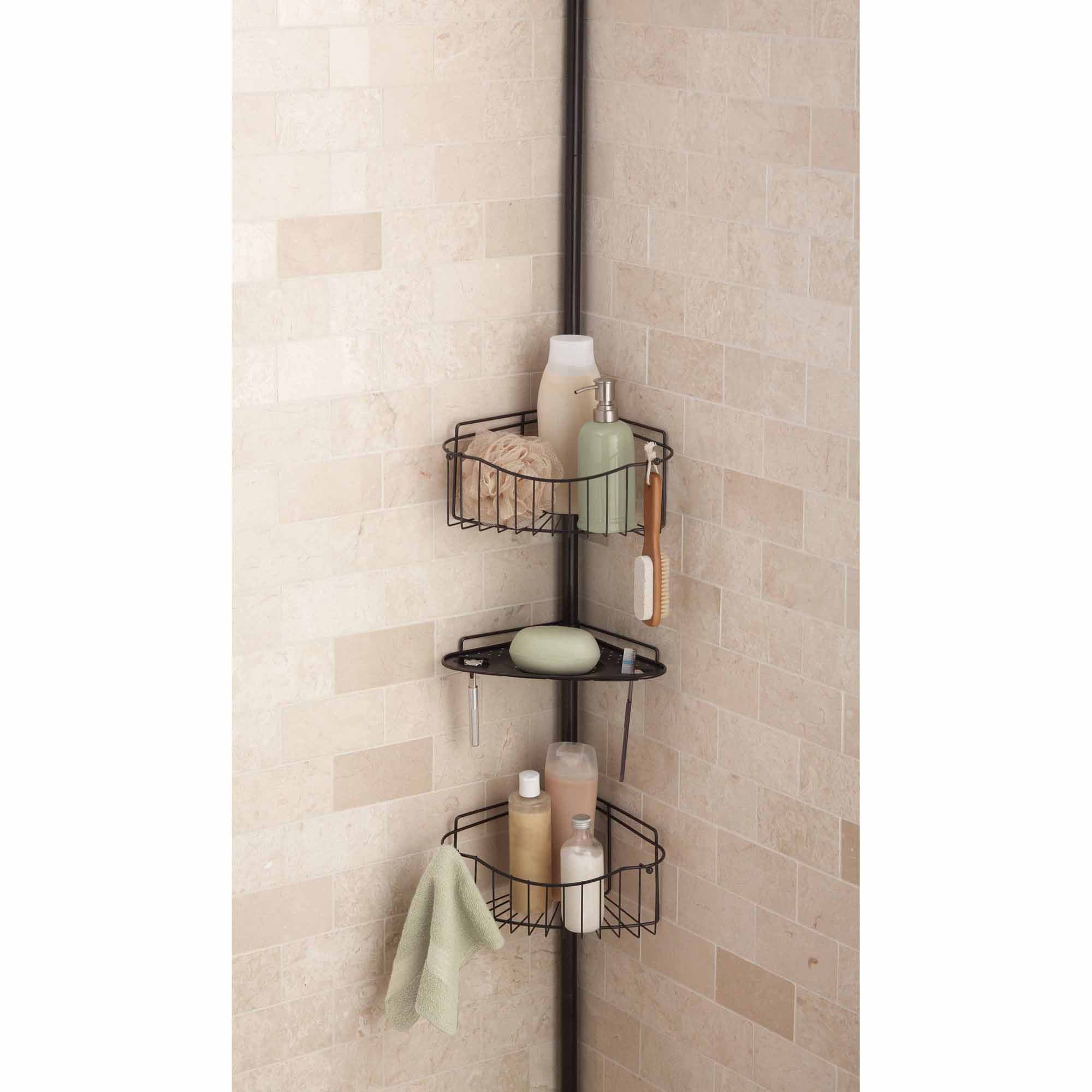 Chapter 3-Tier Tension Pole Shower Caddy, Oil Rubbed Bronze - Walmart ...