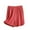 Red, variant on fheaev Summer Shorts for Women Large Size Elastic Waist Knee Length Casual Drawstring Bermuda Shorts with Pockets for Casual Walking Exercise Shorts