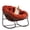 orange, variant on HONEY HOME Outdoor Papasan Rocking Chair, Oversized Indoor Rocking Chair with Cushion, Rattan Wicker Egg Chairs with Steel Frame, Porch Rocker Chairs Furniture for Garden Lawn Bedroom Living Room