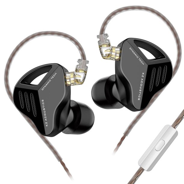 KZ ZVX In Ear Audífonos con cable Audífonos Audífonos con conector de 3,5 mm (Negro con micrófono) Ehuebsd Para estrenar