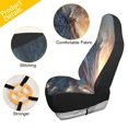 thumbnail image 4 of American flag sunset ocean wave power Car Seat Covers Pack of 2 Universal Front Seat Protective Cover, 4 of 5